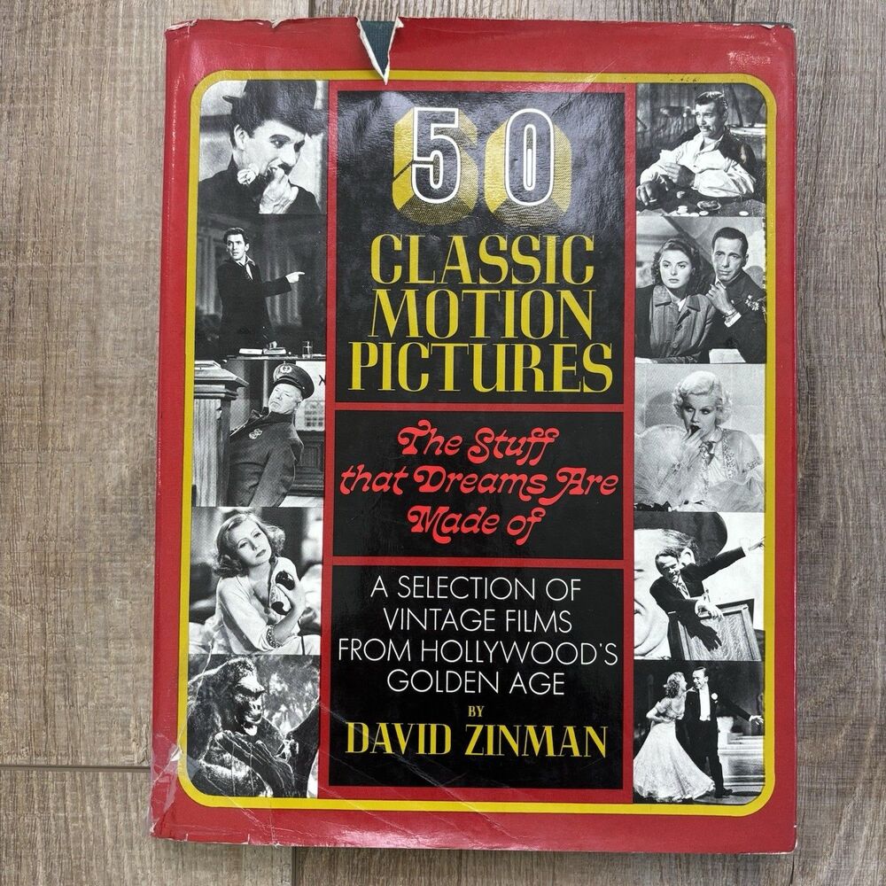 50 Classic Motion Pictures Golden Age Hollywood Film Book Zinman Movie Stars